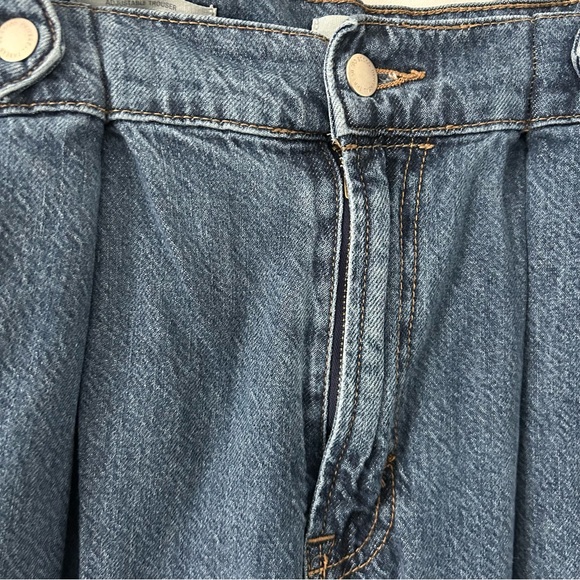 Universal Thread High Rise Wide Leg Adjustable Trouser Denim Blue Jeans 10 - Picture 4 of 11